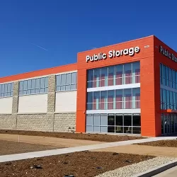 Public Storage business with finished brick exterior